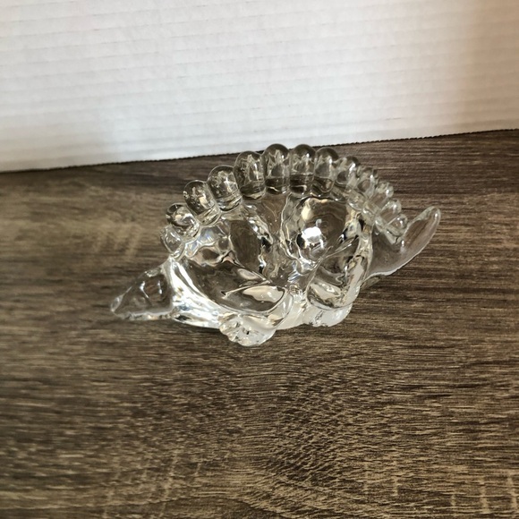 Vtg Clear Glass Dinosaur Paperweight - Picture 6 of 14